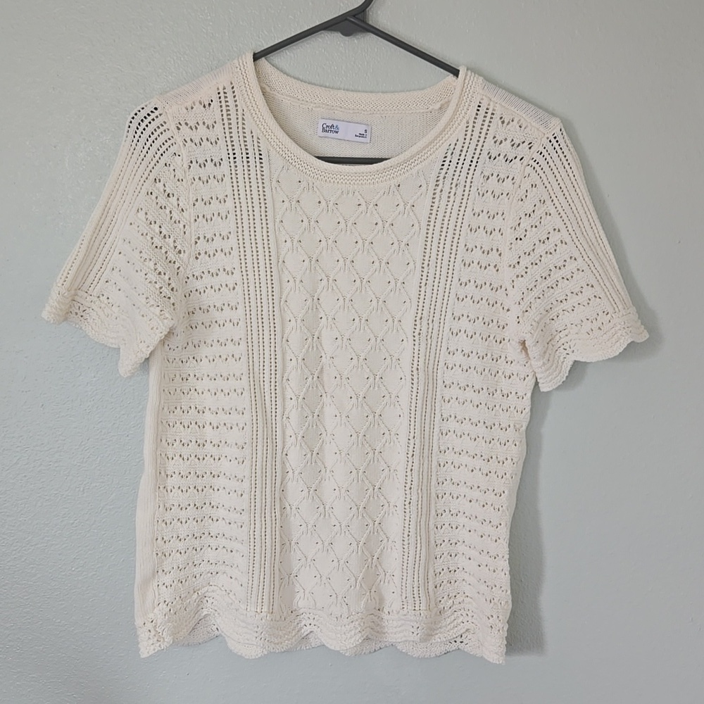 Croft & Barrow | Cream Knit Sweater Size Small
